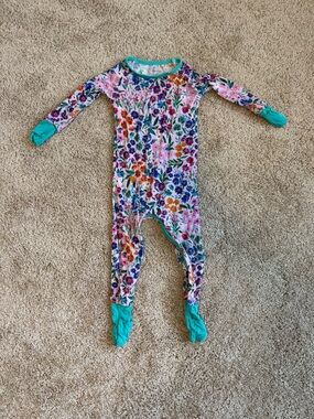 Little Sleepies sweet pea crescent zippy pajamas